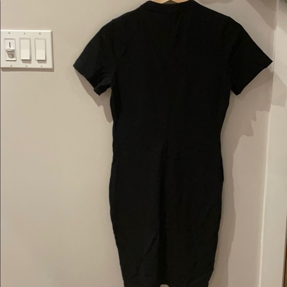T by Alexander Wang black drawstring dress - Picture 3 of 3